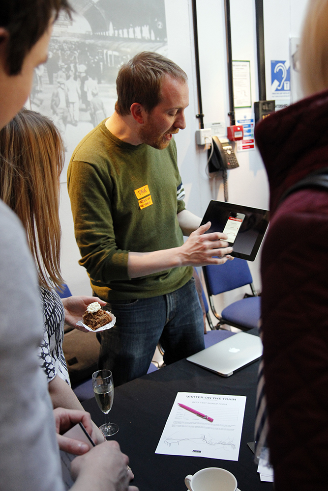 Dave Addey demonstrates the Writer on the Train app